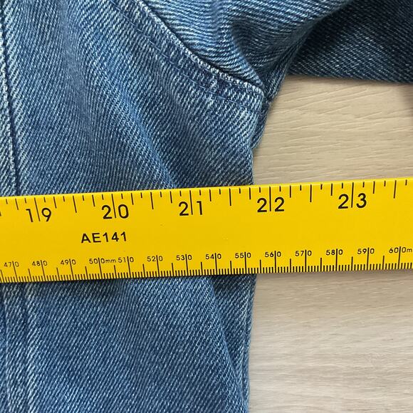 Denim and Co Womens Patchwork Denim Corduroy Jacket Large - Picture 10 of 11